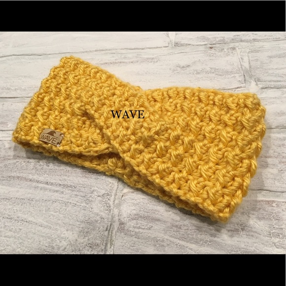 Custom designed headband / ear warmers hand knit. - Picture 6 of 9